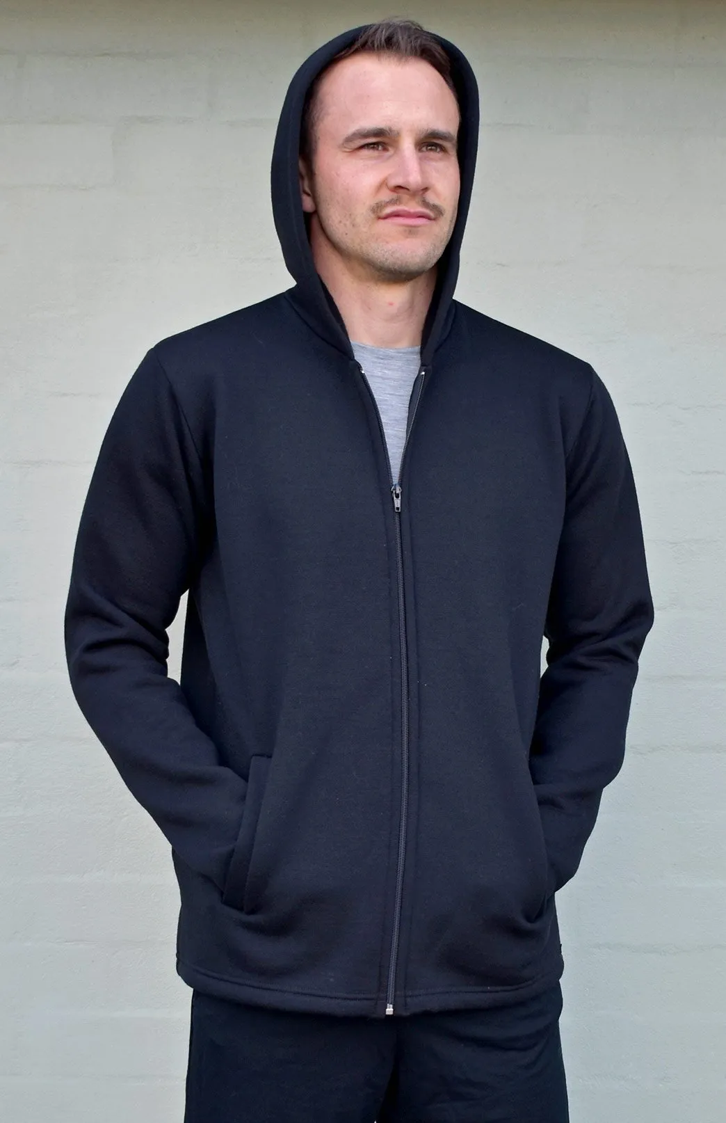 100% Wool Fleece Hoody Jacket