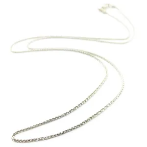 14K W Gold 16" Round Wheat Chain 025