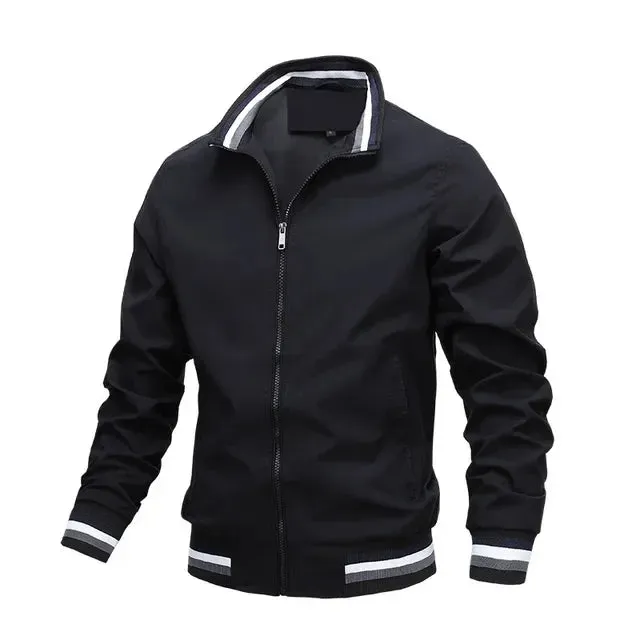 2024 Men's Jacket Spring and Autumn Stand Collar Zipper Outdoor Sports Coat Oversized Tops Windbreaker Varsity Jacket for Men