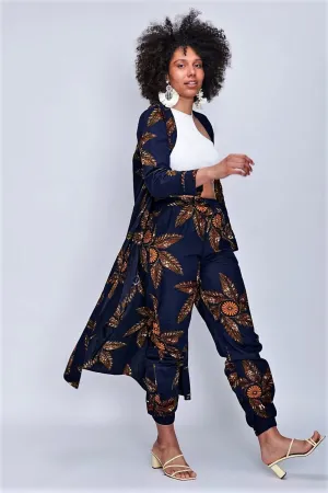 2pcs African Print Kimono Set