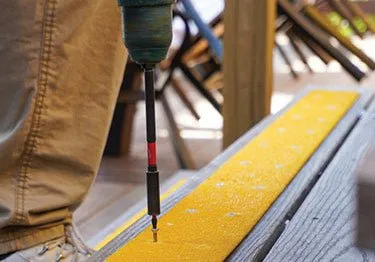 50mm Wide Non-Slip Anti-Skid Decking Strips - Safety and Style for Outdoor Space - YELLOW