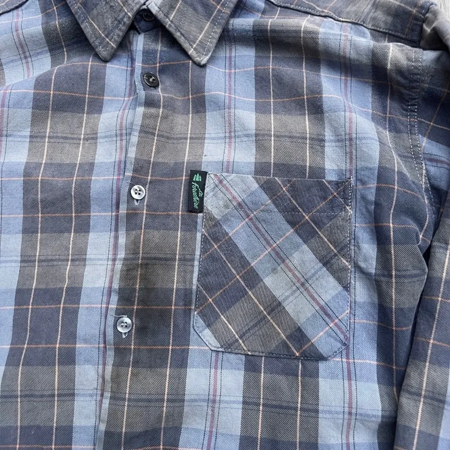 60-70'S FRANCE製 / COTTON FLANNEL CHECK PATTERN SHIRT