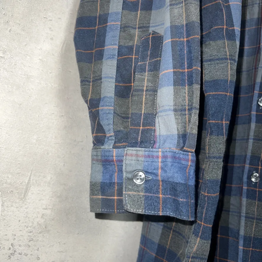 60-70'S FRANCE製 / COTTON FLANNEL CHECK PATTERN SHIRT