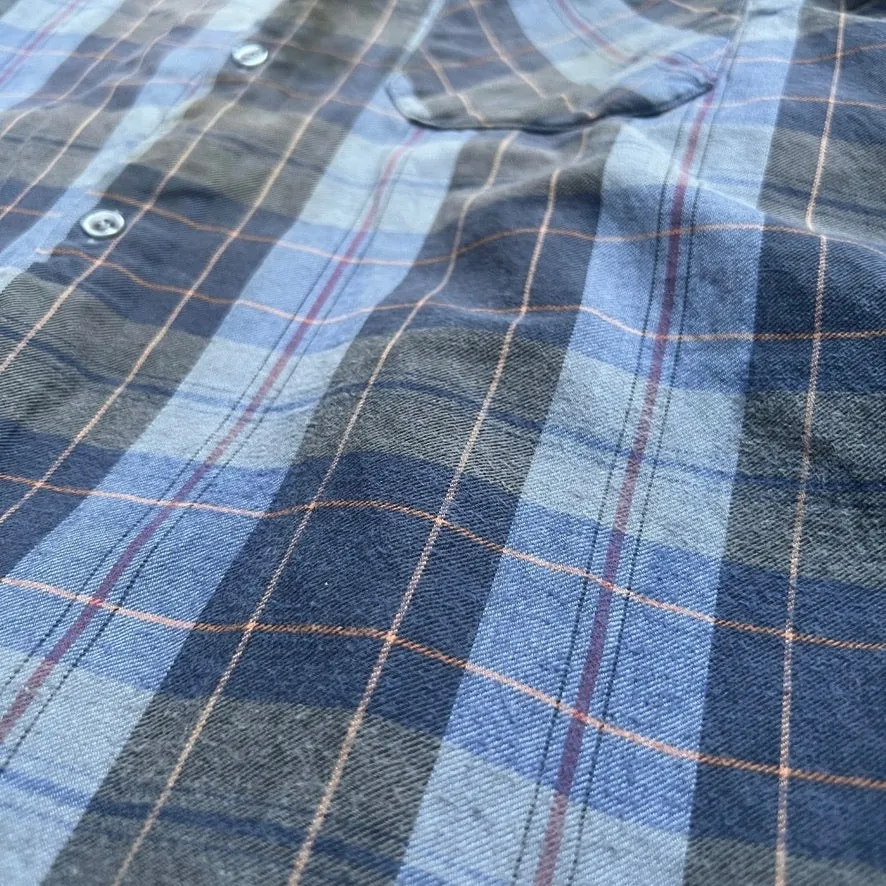 60-70'S FRANCE製 / COTTON FLANNEL CHECK PATTERN SHIRT