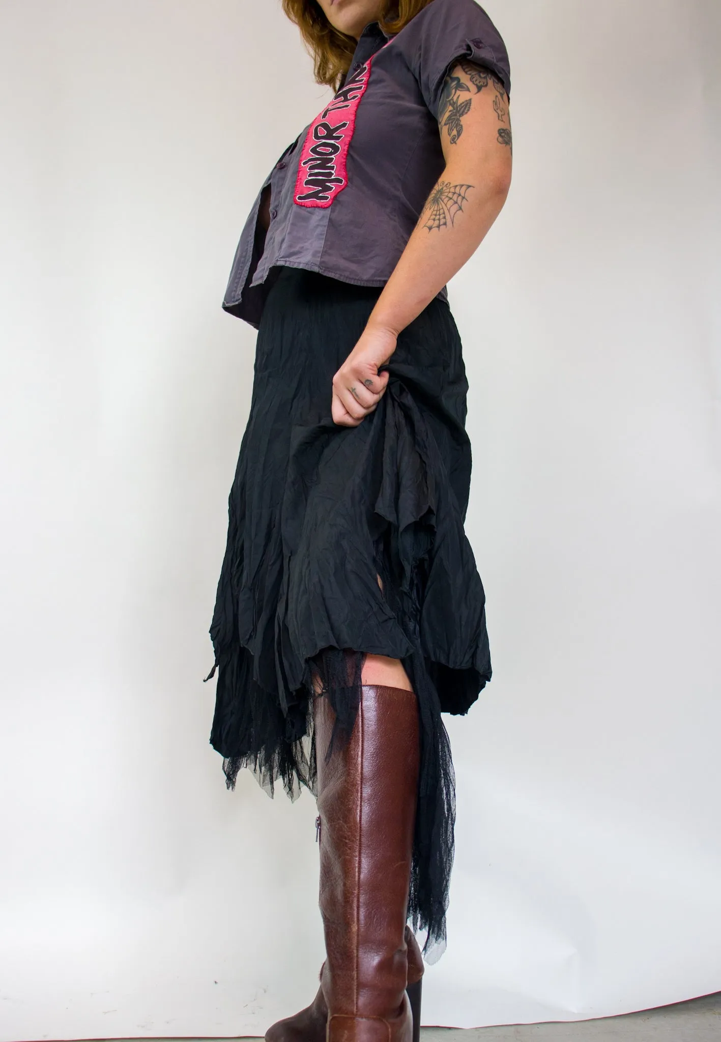 90s Witchy Layered Midi Skirt