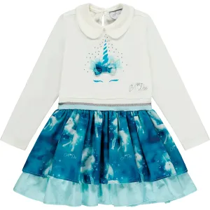 A'Dee - Aqua unicorn dress, Delaney