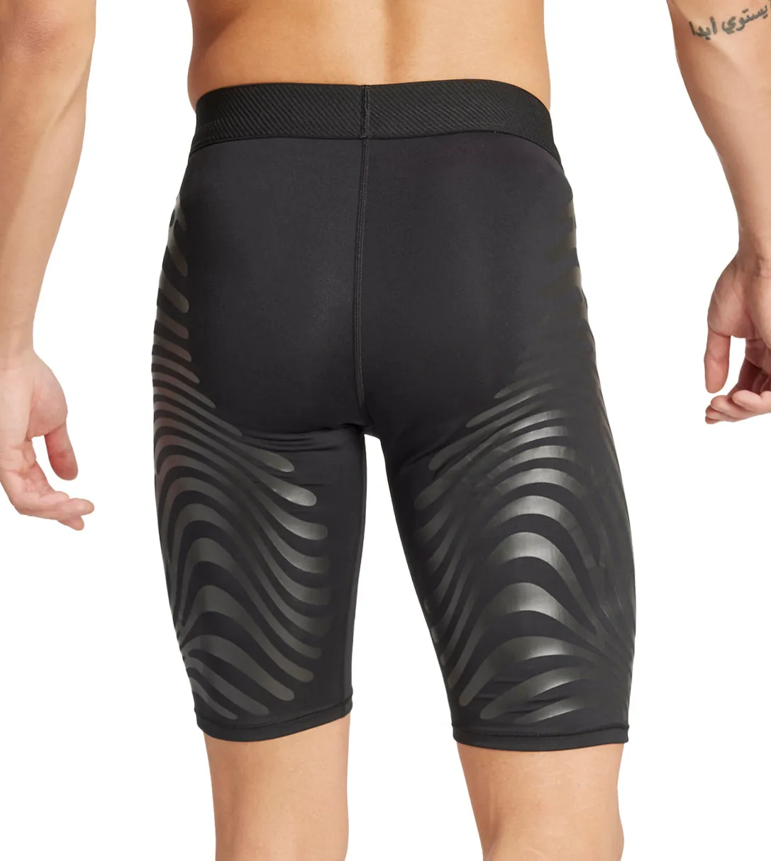 adidas Adizero Control Mens Short Running Tights - Black