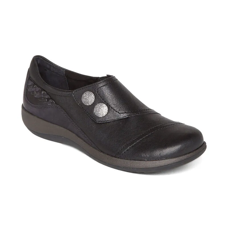 Aetrex Women's Karina Monk Strap Shoe - Black DM500