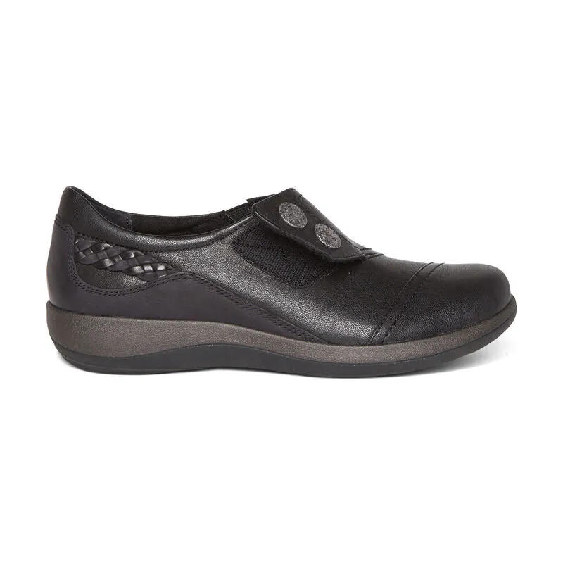 Aetrex Women's Karina Monk Strap Shoe - Black DM500