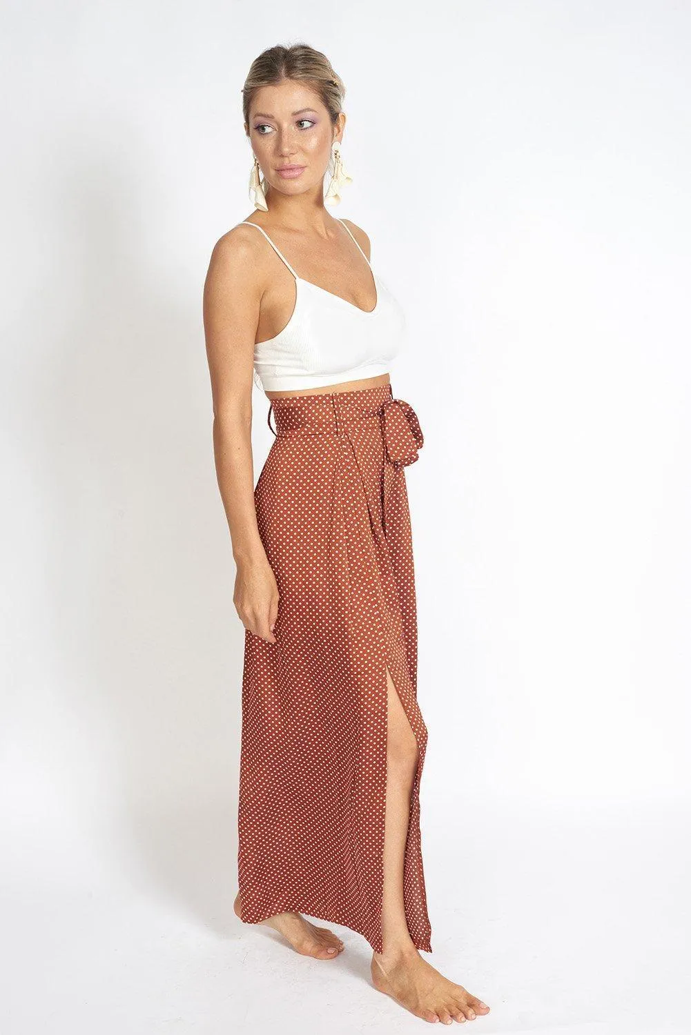 Alessandra Wide Leg Slit Pants