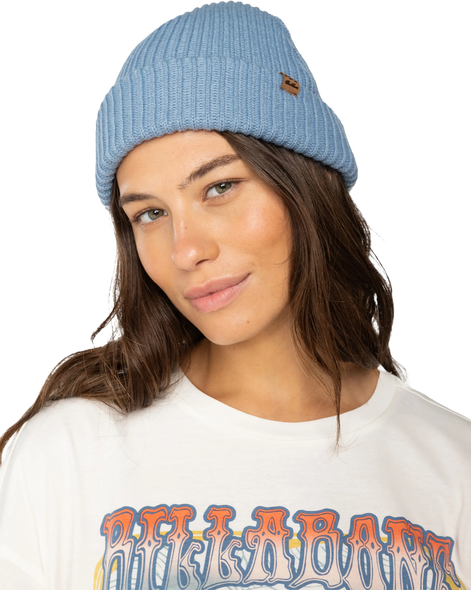 Alta Rib Beanie in Blue Shadow