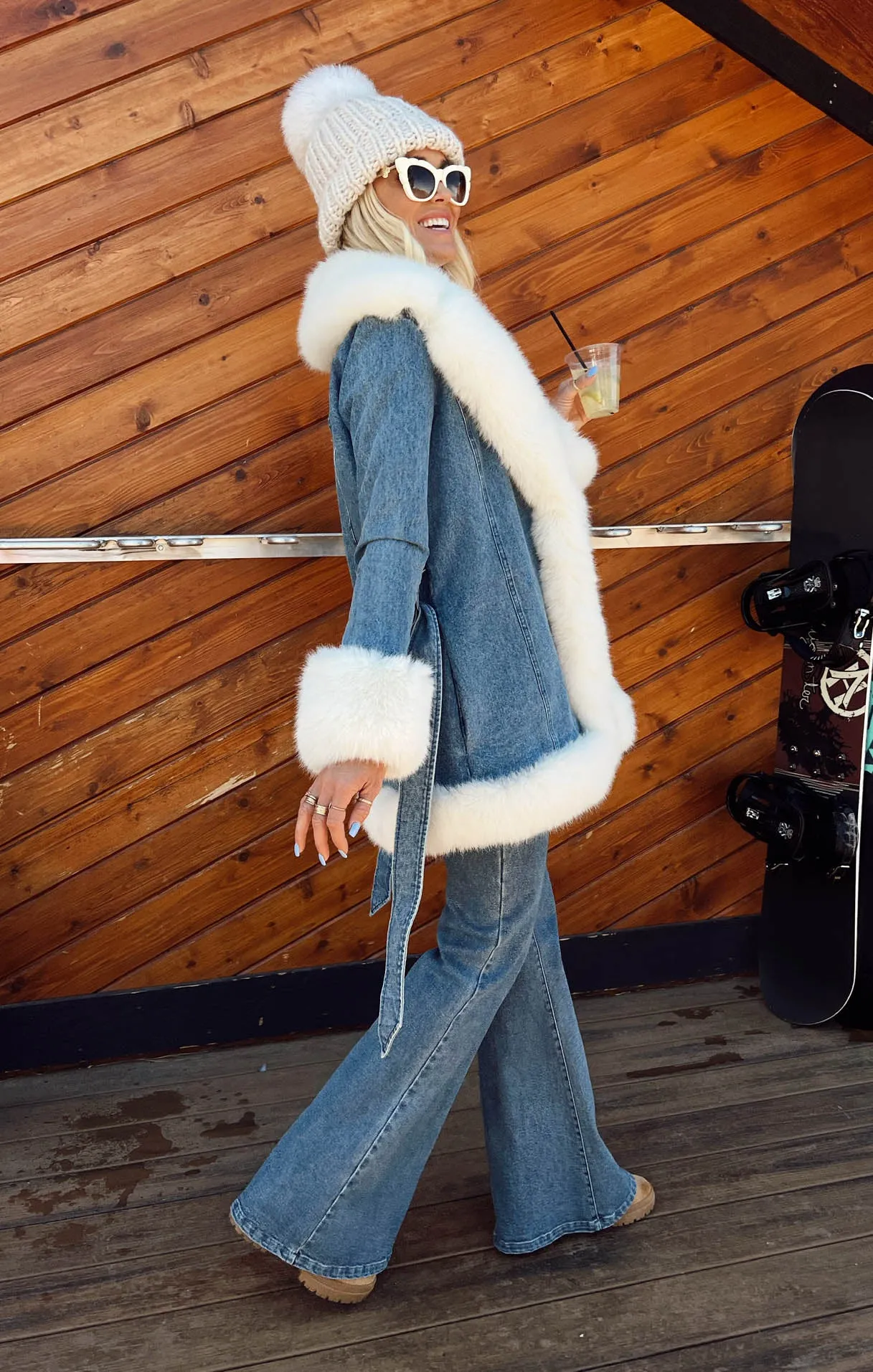 AS SEEN ON LILYAN COLE!! The Hudson Denim & Fur Coat by Show Me Your Mumu