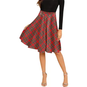 Binning Tartan Melete Pleated Midi Skirt