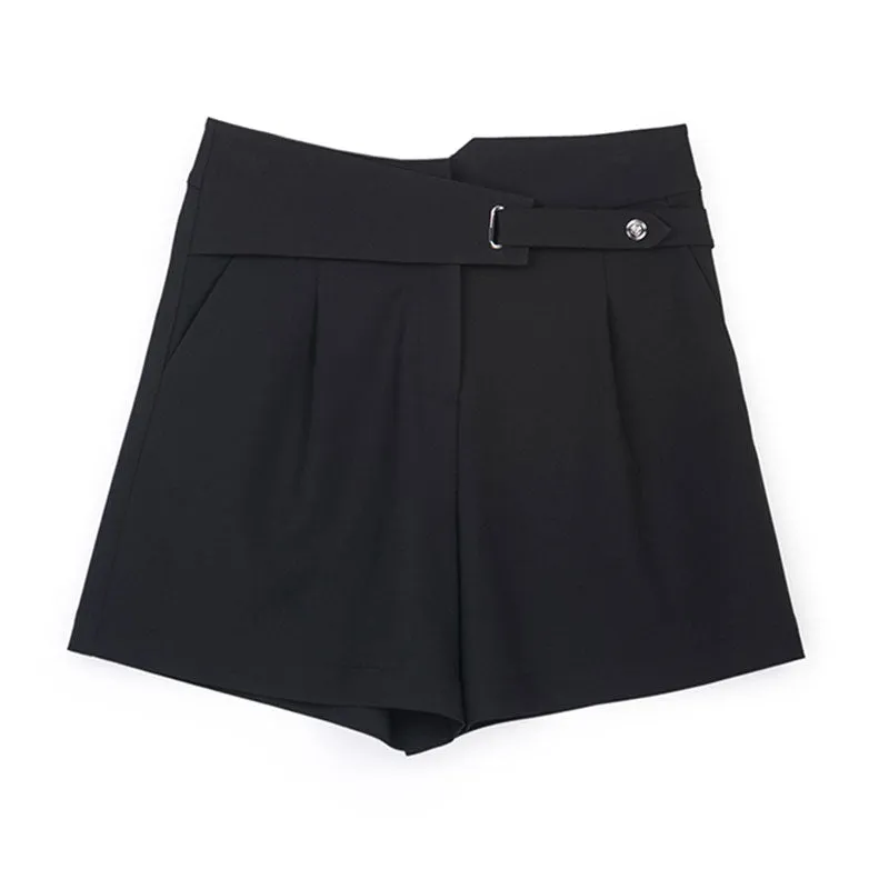 Black Short Pants High Waist