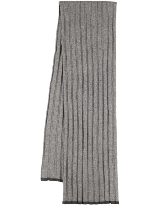 Brunello Cucinelli   Fine cashmere rib knit scarf 