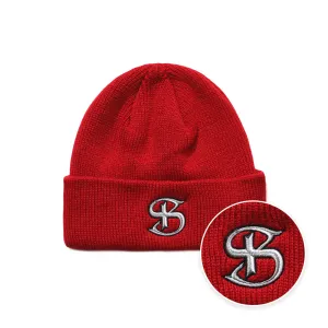 BS LOGO EMBR BEANIE RED