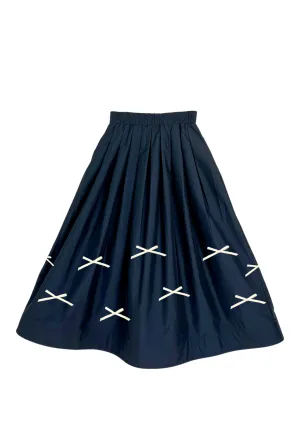 Buru   Pencil & Paper Co. The Gen Skirt - Midnight & Bows Blanche