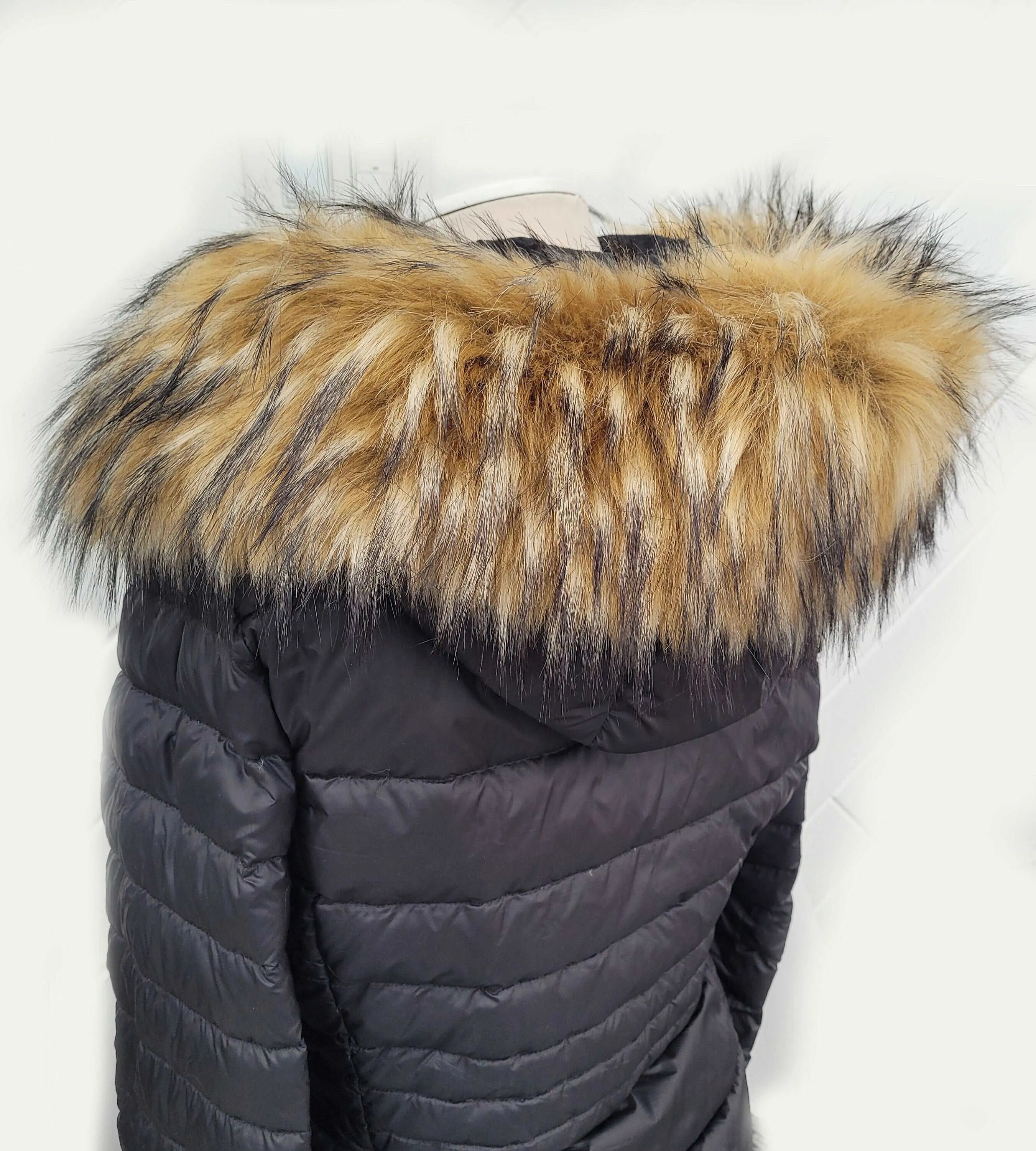 BY ORDER Extra Large Faux Fur Vegan Trim Hood 70 cm, Large Faux Fur Collar Trim, Faux Raccoon Fur, Fur Ruff, Faux Fur Hood, Hood Fur Jacket