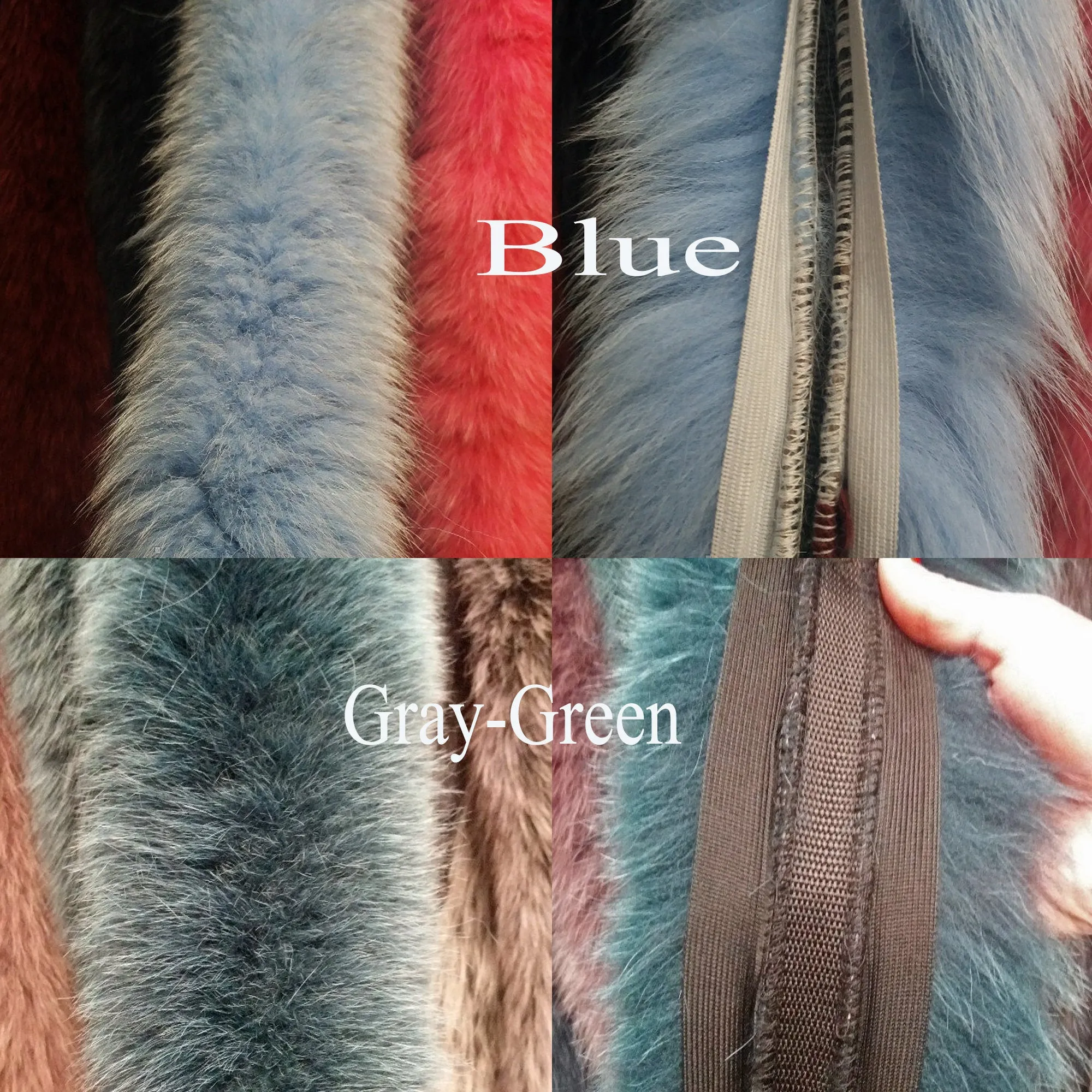 BY ORDER Fox (Tail) XL Double Real Fox Fur Trim Hood, Fur collar trim, Fox Fur Collar, Fur Scarf, Fur Ruff, Fur Jacket, Fur stripe, Real Fur