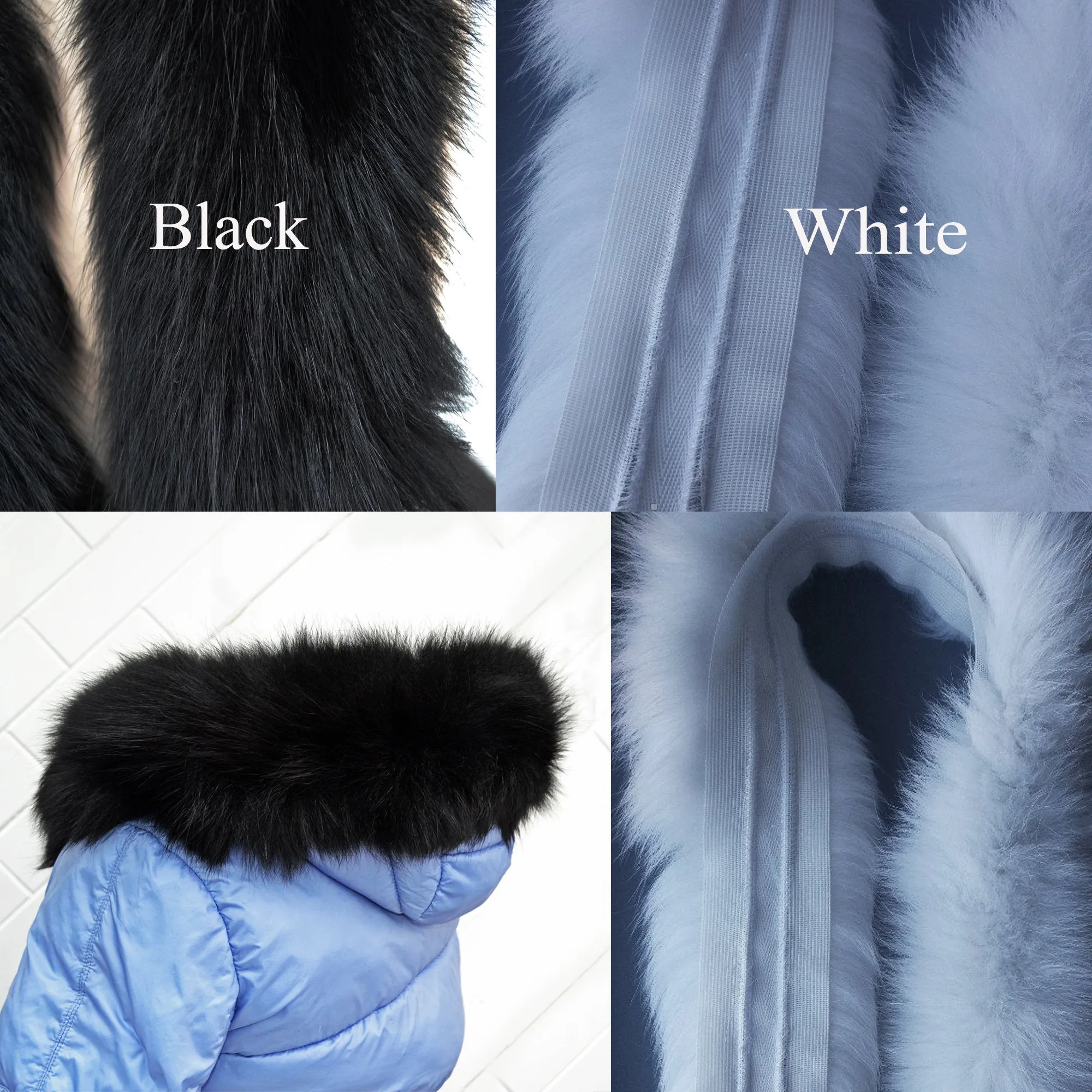 BY ORDER Fox (Tail) XL Double Real Fox Fur Trim Hood, Fur collar trim, Fox Fur Collar, Fur Scarf, Fur Ruff, Fur Jacket, Fur stripe, Real Fur