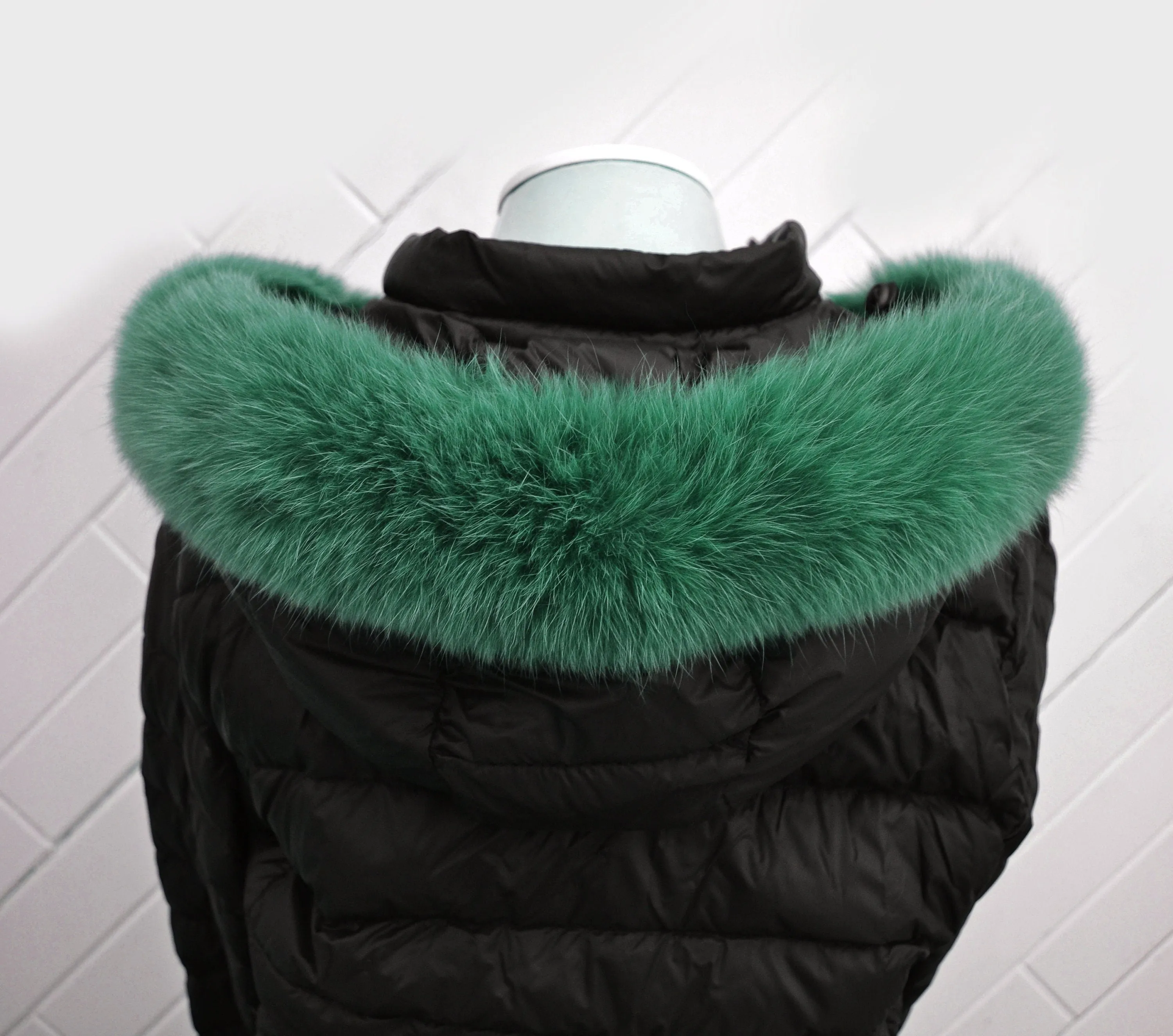 BY ORDER, not Tail, High Quality Real Fox Fur Trim Hood, Fur collar trim, Fox Fur Collar, Fur Scarf, Fur Ruff, Fox Fur Hood, Green fur