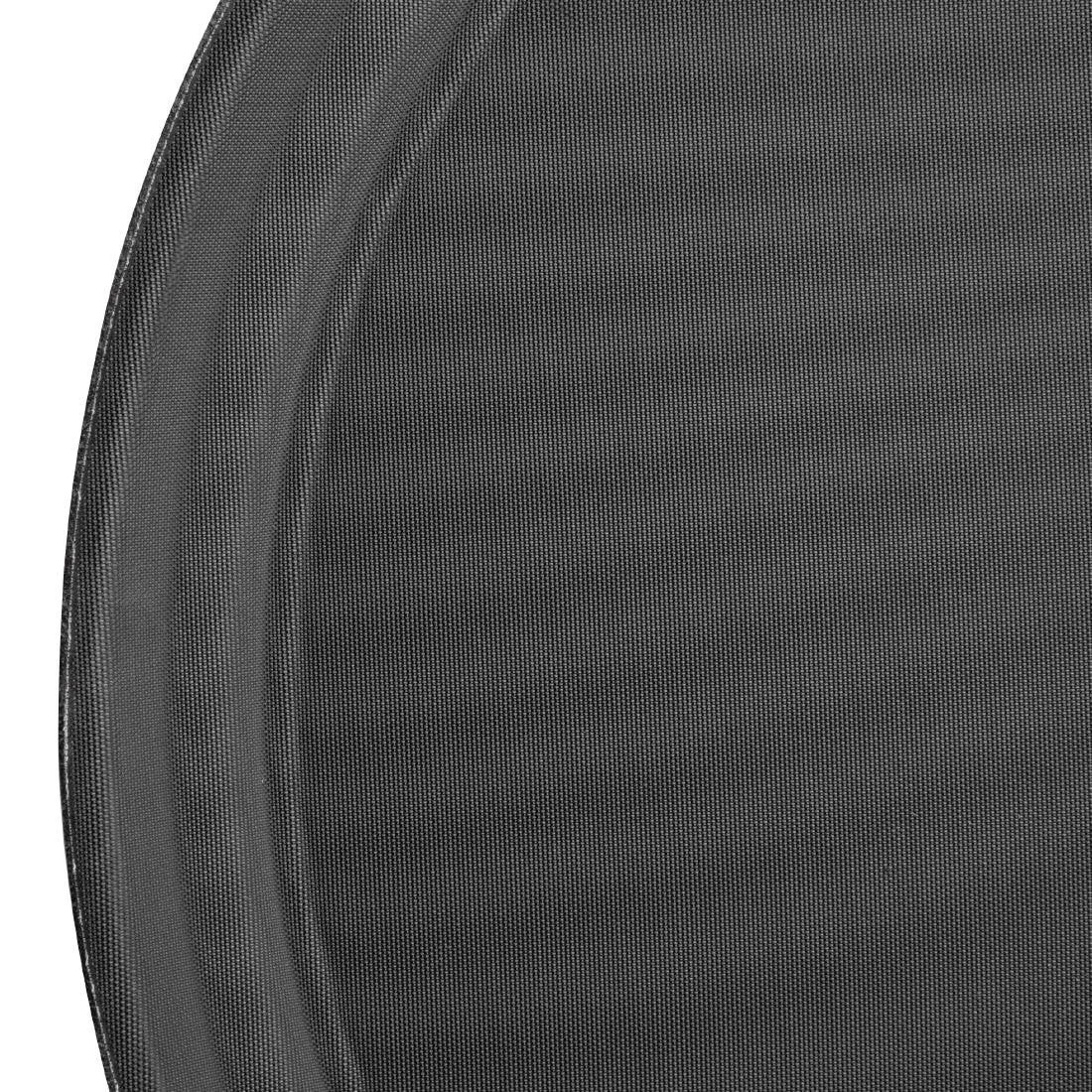 C556 Kristallon Polypropylene Round Non-Slip Tray Black 280mm