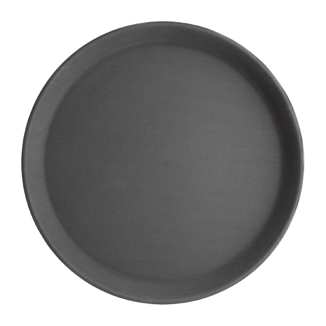 C556 Kristallon Polypropylene Round Non-Slip Tray Black 280mm