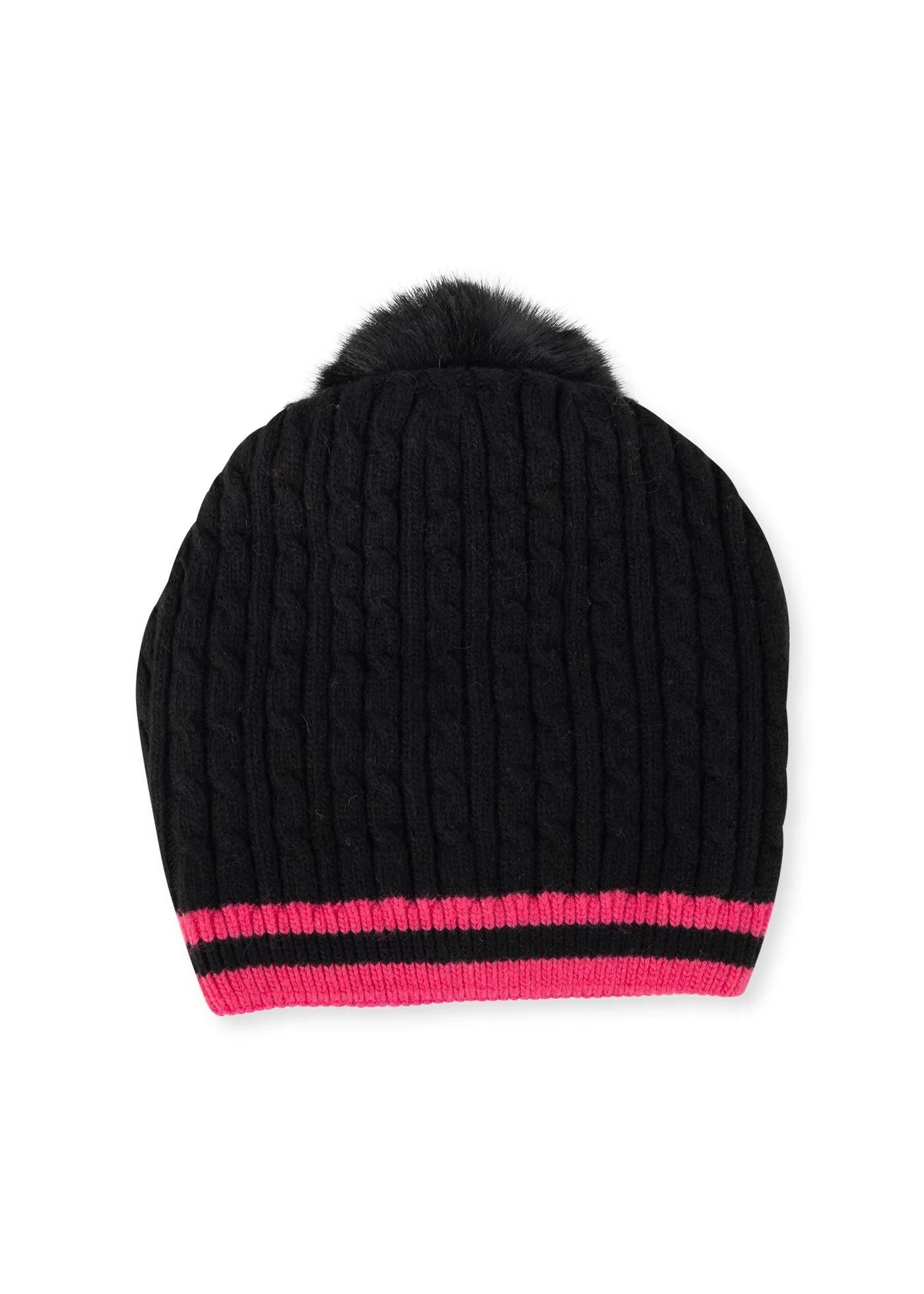 Cabin Cable Beanie With Removable Pom