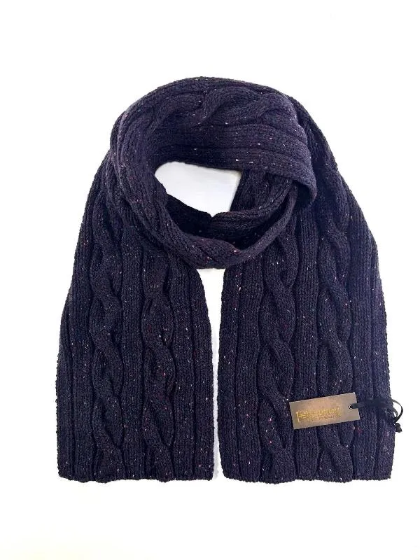 Cable and Rib Scarf – Seabed - Fisherman Out of Ireland