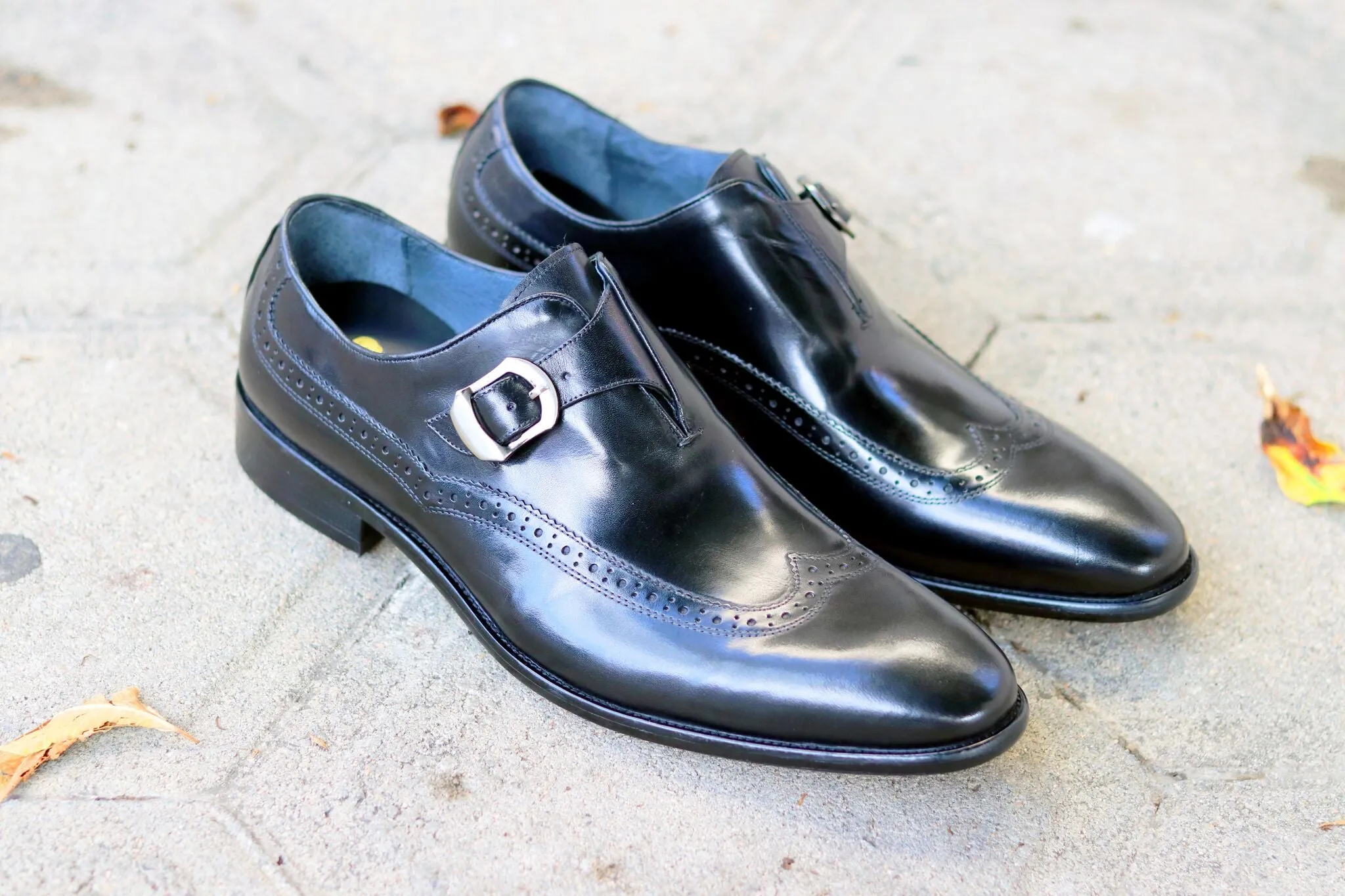 Calfskin Monkstrap Shoe Black