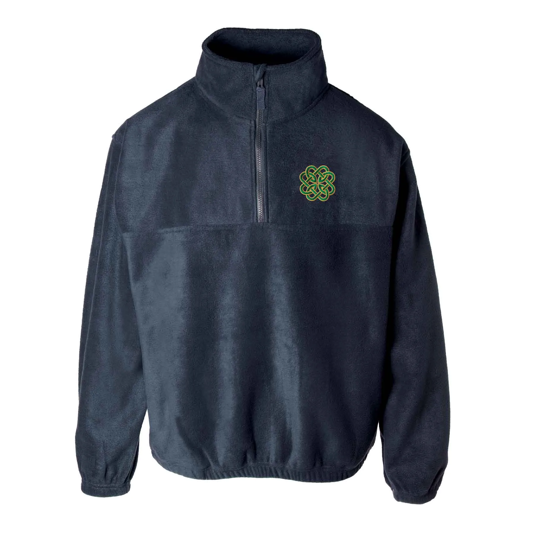 Celtic Clover Knot Embroidered Personalized Fleece 1/4 Zip- Navy