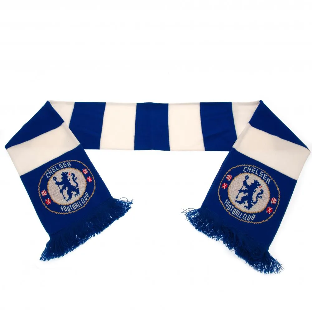 Chelsea FC Bar Scarf - Royal Blue and White Design