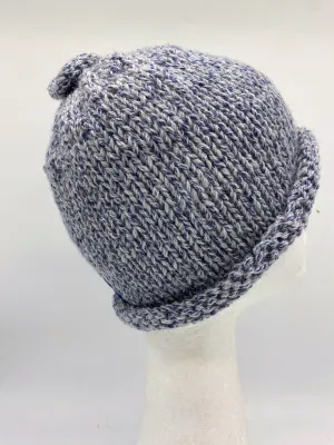 CLASSIC BEANIE - blue grey twist