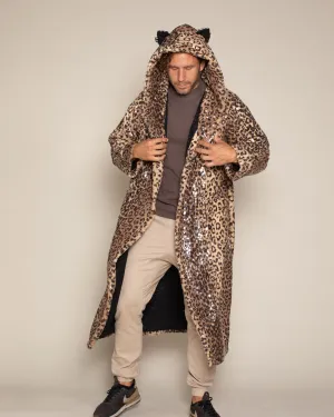 Classic Men's Long Faux Fur Coat | Sri Lankan Leopard Print