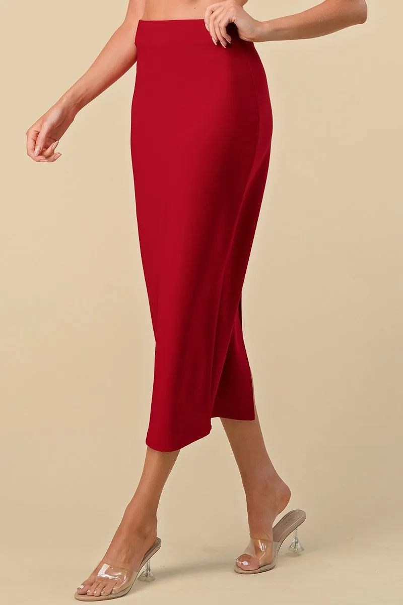 Classic Mid Length Pencil Skirt