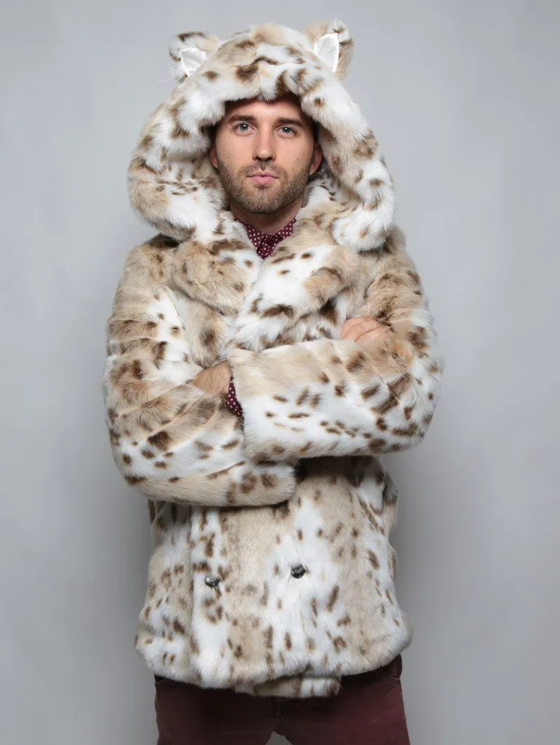 Classic Siberian Snow Leopard Faux Fur Coat