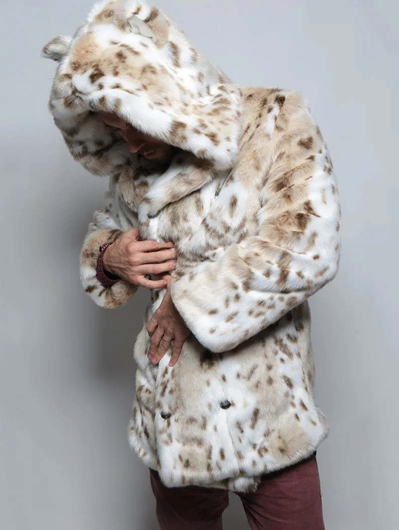 Classic Siberian Snow Leopard Faux Fur Coat