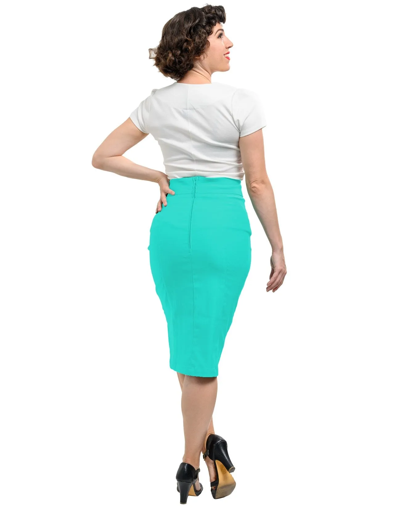 Cora Pencil Skirt in Mint