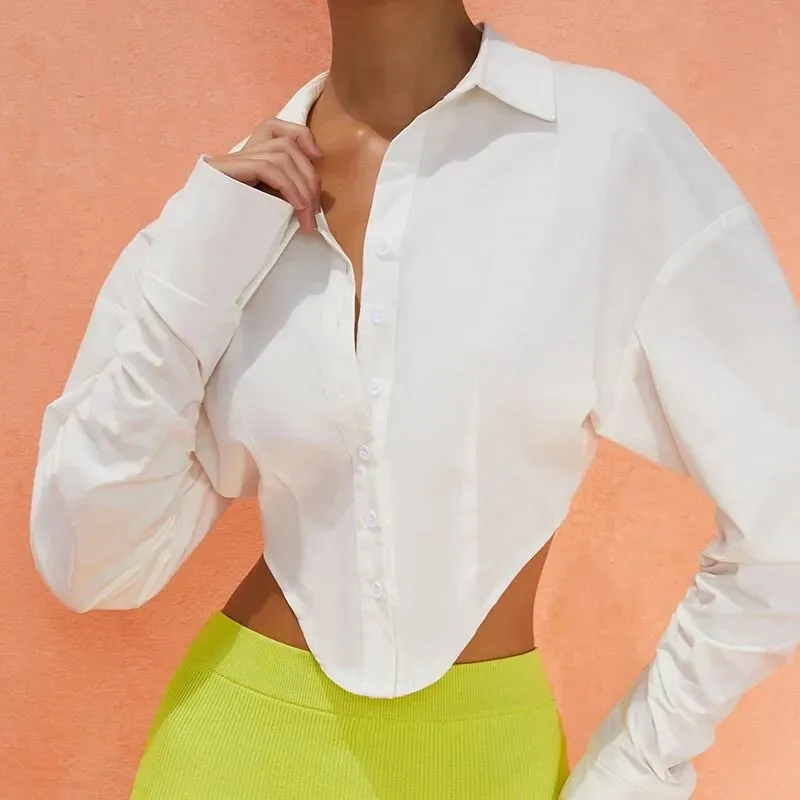 Cropped Contour Classic Shirt