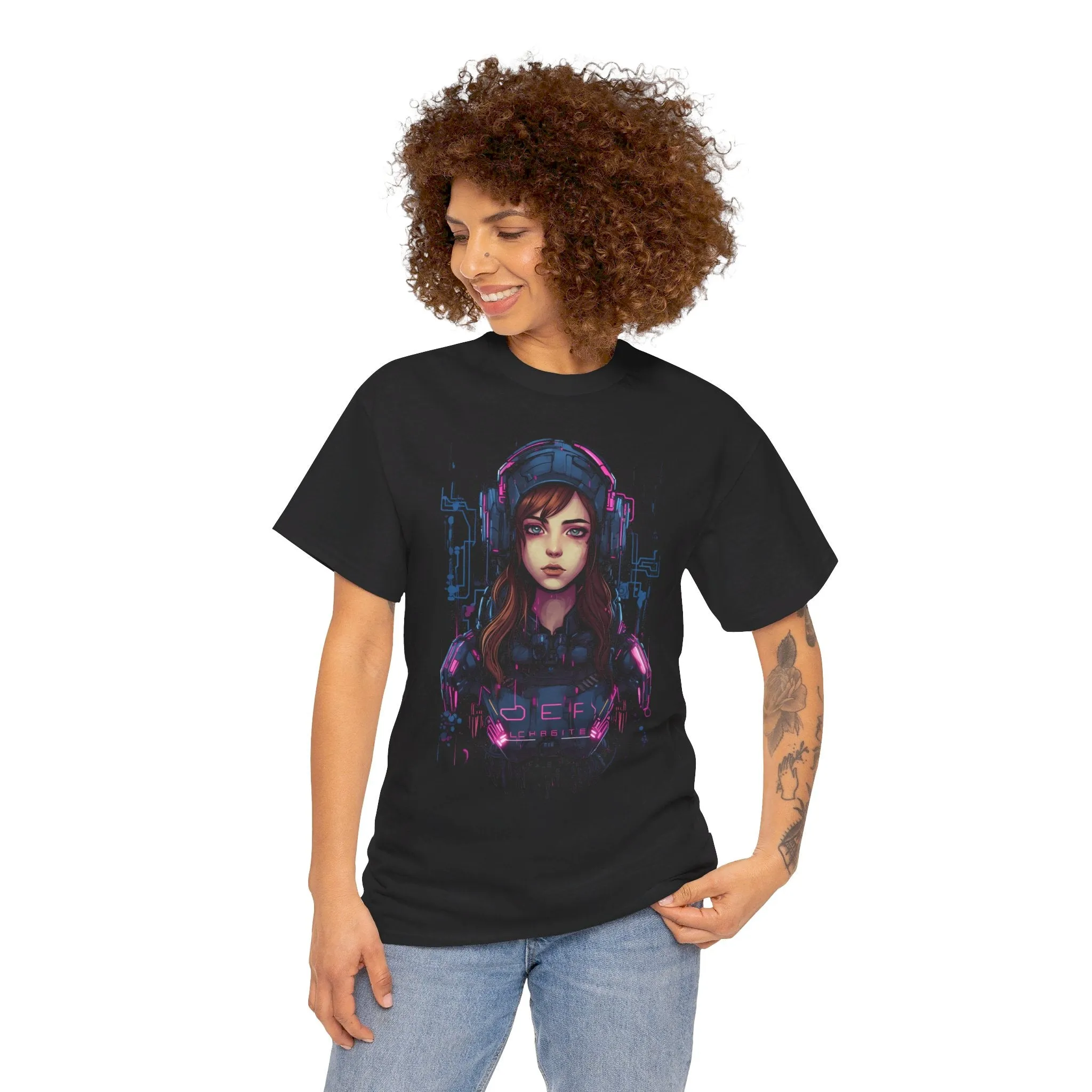 Cyber Girl T-Shirt | T-Shirt für Gamer und Cyberpunk Fans