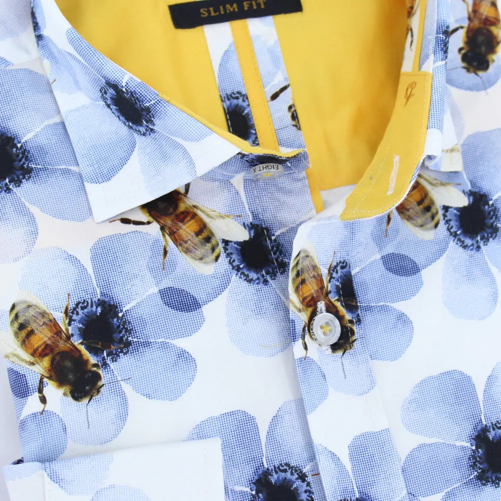 Daisies and Bees Button Down Shirt