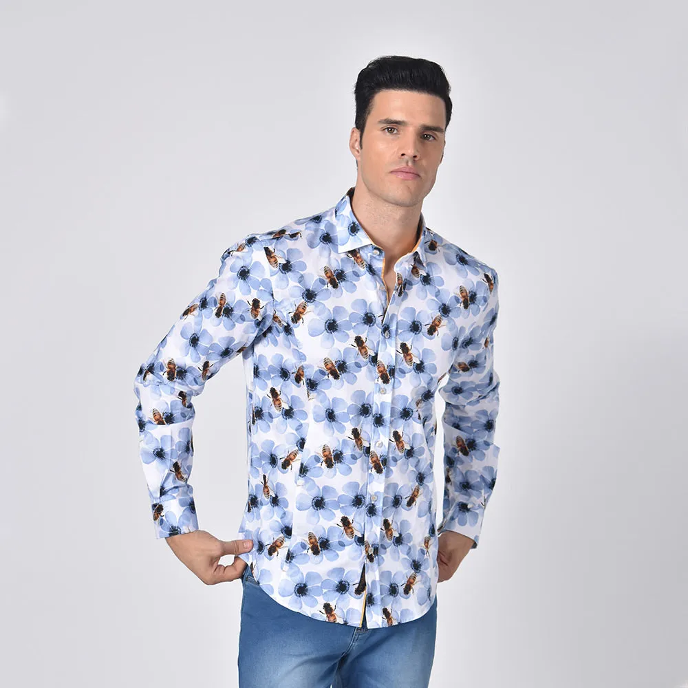 Daisies and Bees Button Down Shirt