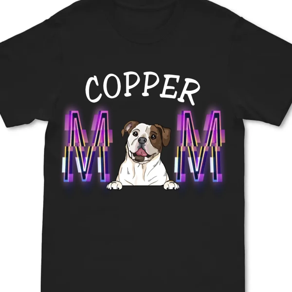 Dog Lover - Dog Mom - Personalized Black Unisex T-Shirt