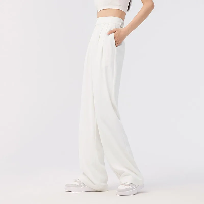 Drape High Waist Wide Leg Pants Trousers