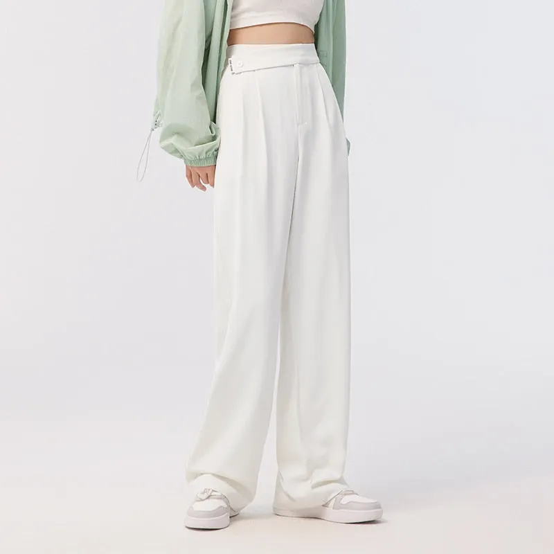 Drape High Waist Wide Leg Pants Trousers