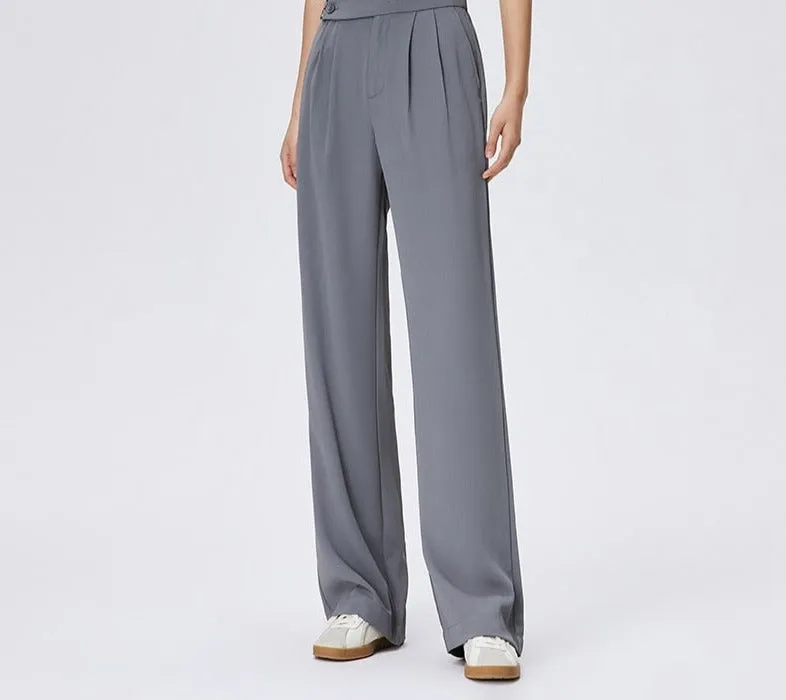 Drape High Waist Wide Leg Pants Trousers