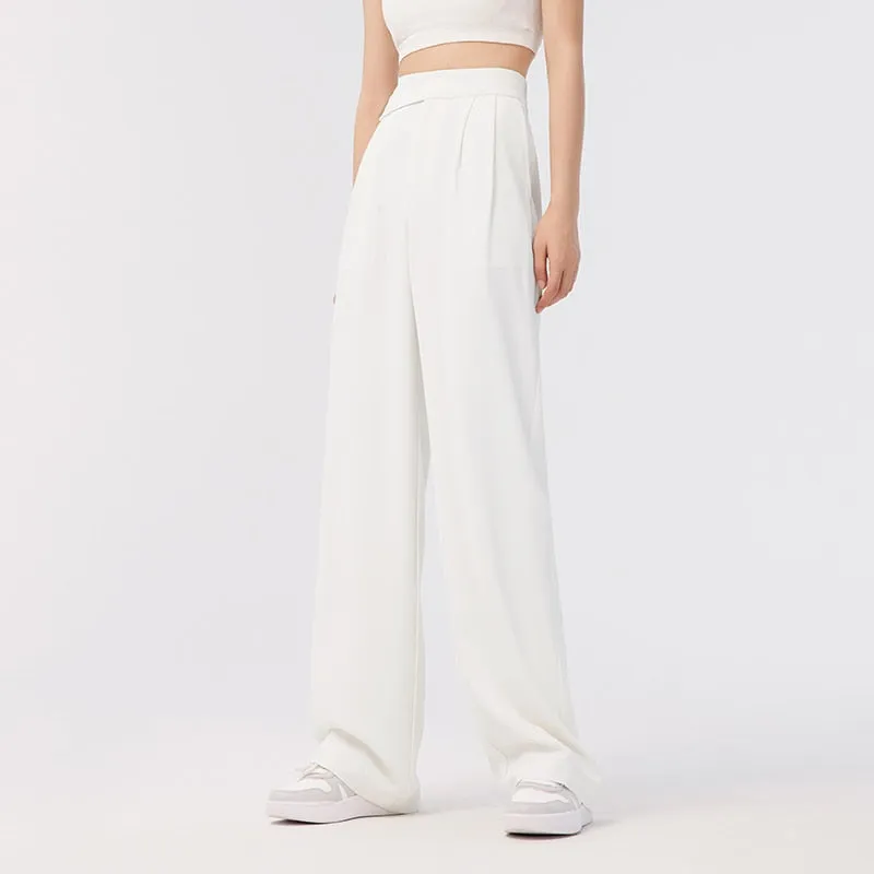 Drape High Waist Wide Leg Pants Trousers