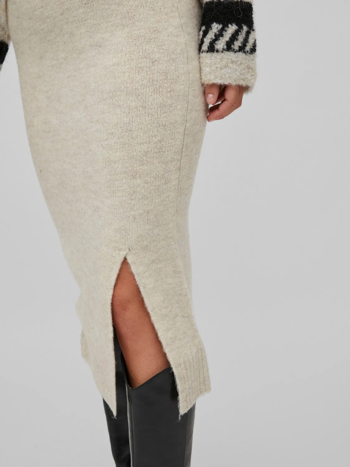 Elia Knitted Pencil Skirt (Super light Natural)