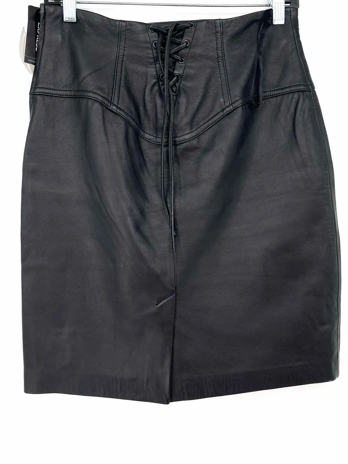 Express Women's Black pencil Leather Size 5/6 Skirt