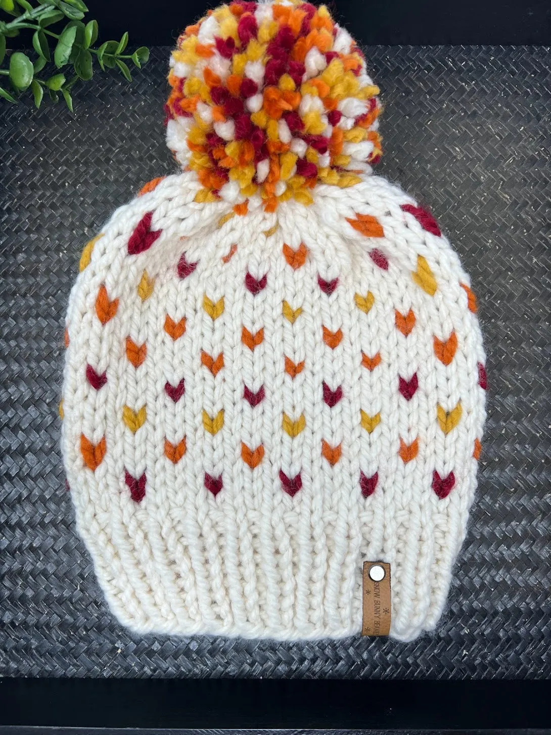 Fall Heart Leaf Beanie